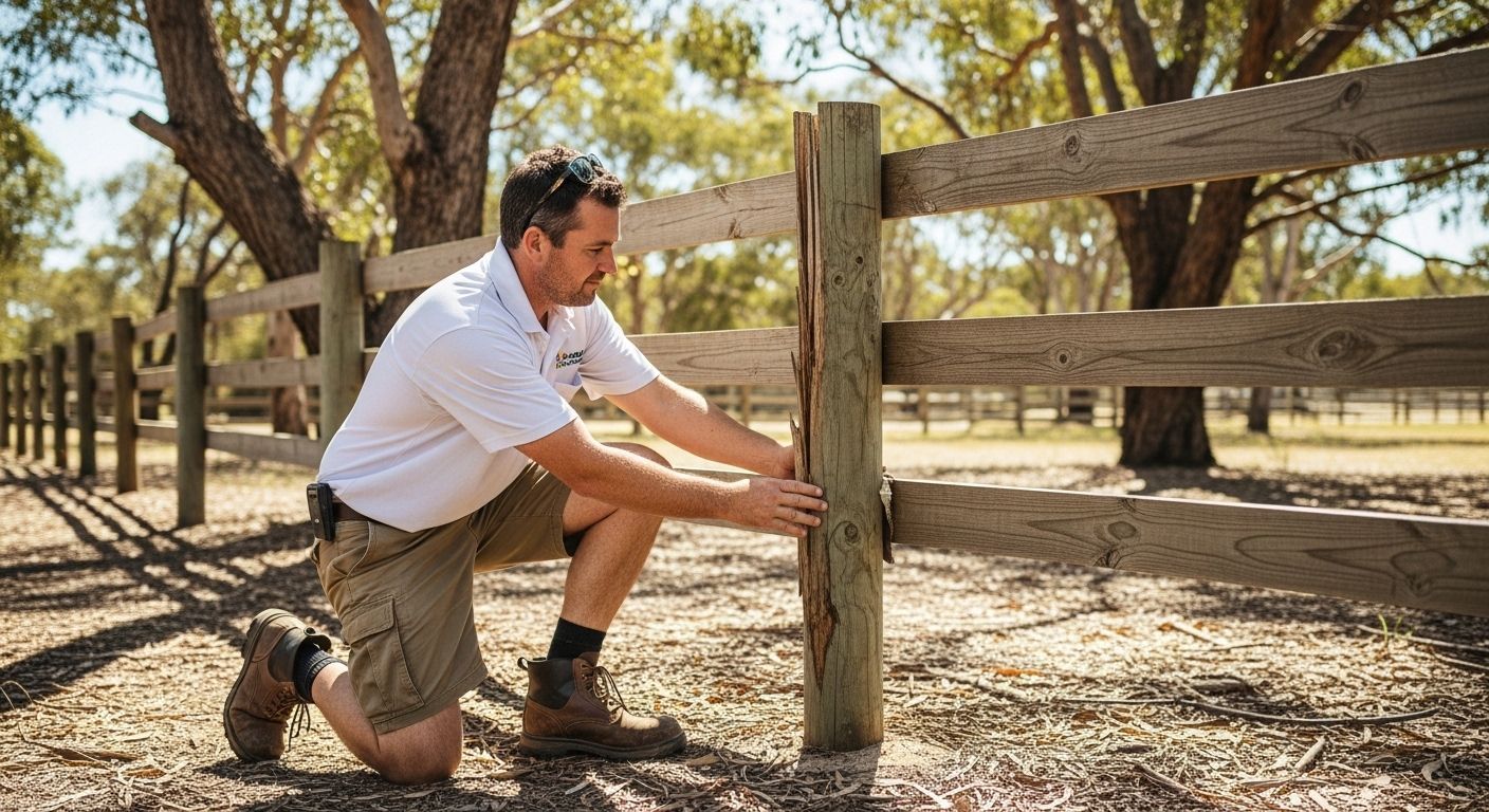 Toowoomba Handyman Repairing Storm-Damaged Fence Section
