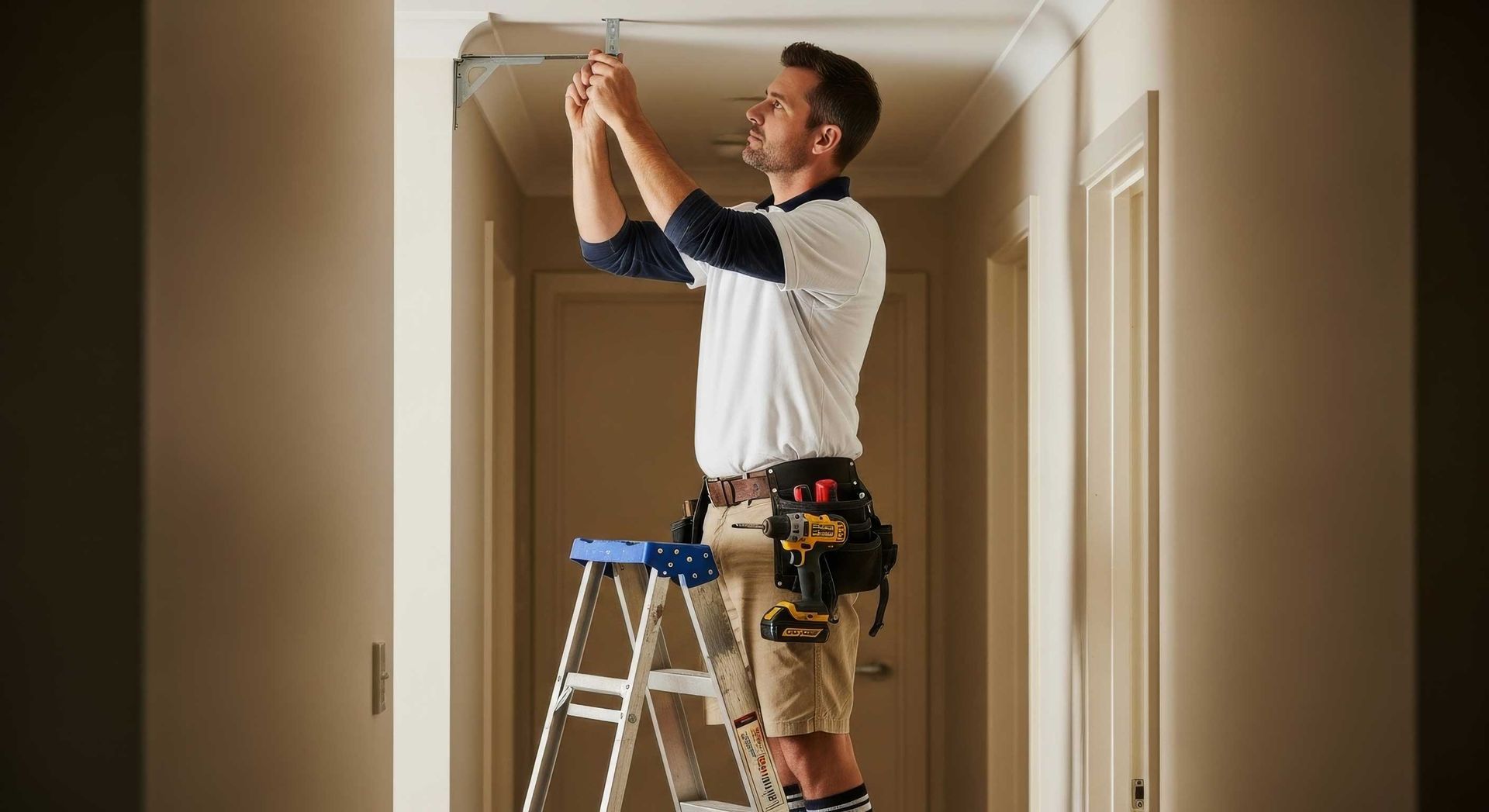 Handyman Installing Roof Access Ladder in Rangeville Toowoomba