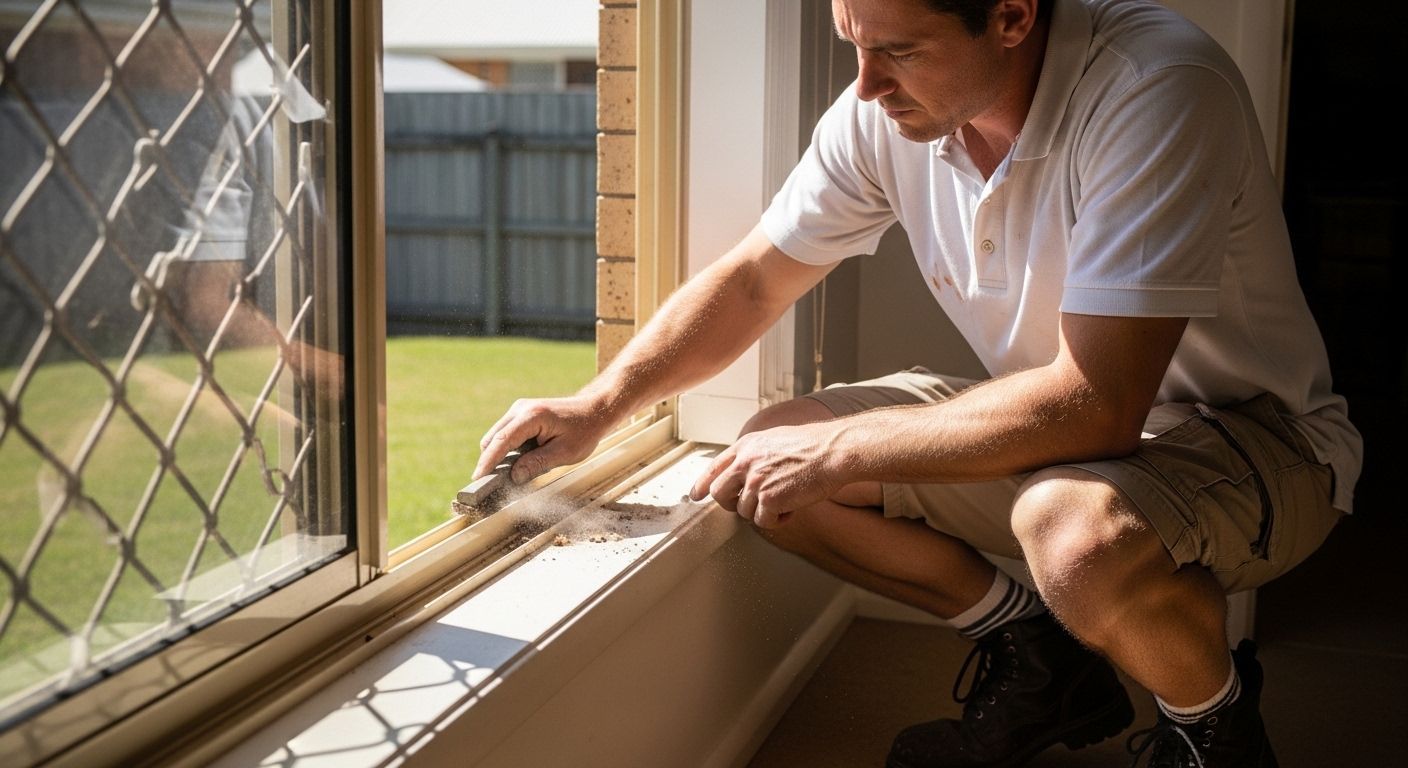 Fixing Jammed Window Track In Toowoomba House