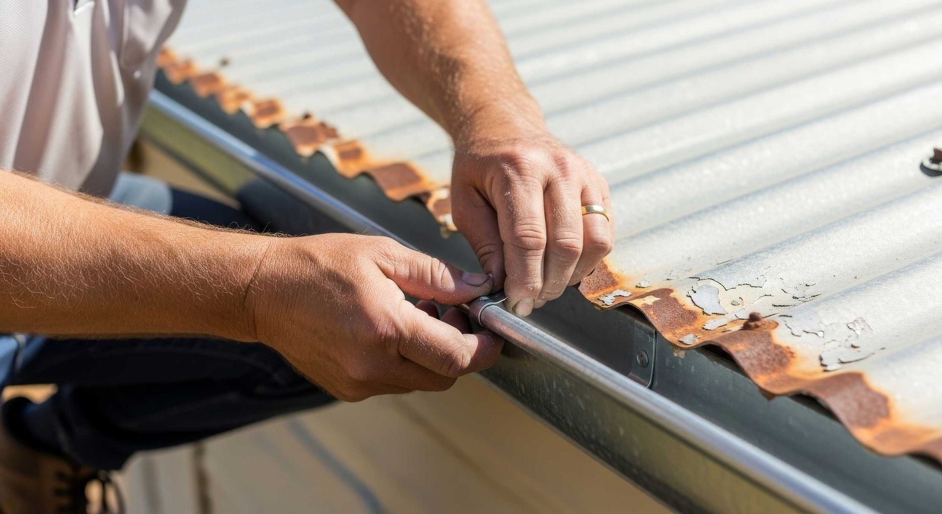 Gutter Cleaning At A Leafy Toowoomba Rental Home To Prevent Overflow Damage