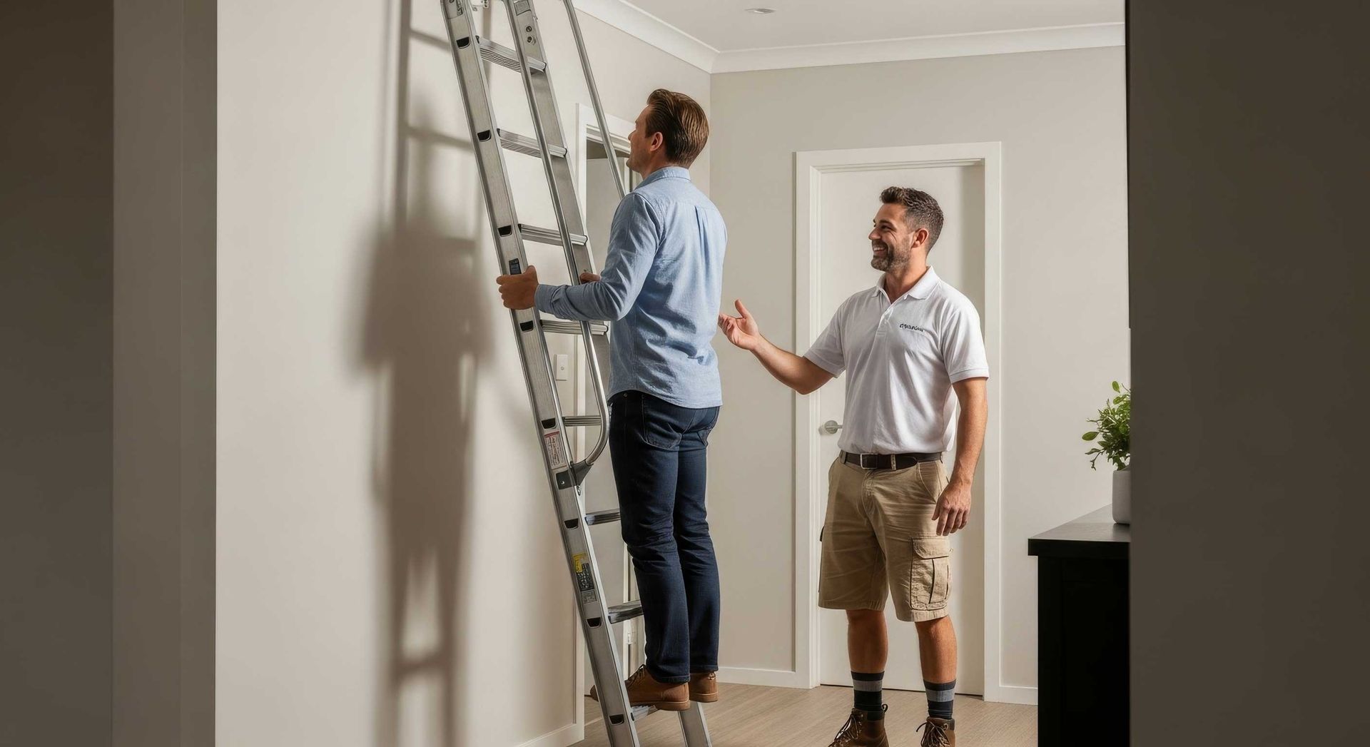 Residential Attic Ladder Installation in Progress Toowoomba