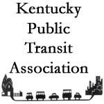 the kentucky public transit association logo is black and white .