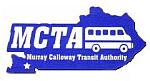 a blue and white logo for the murray callaway transit authority