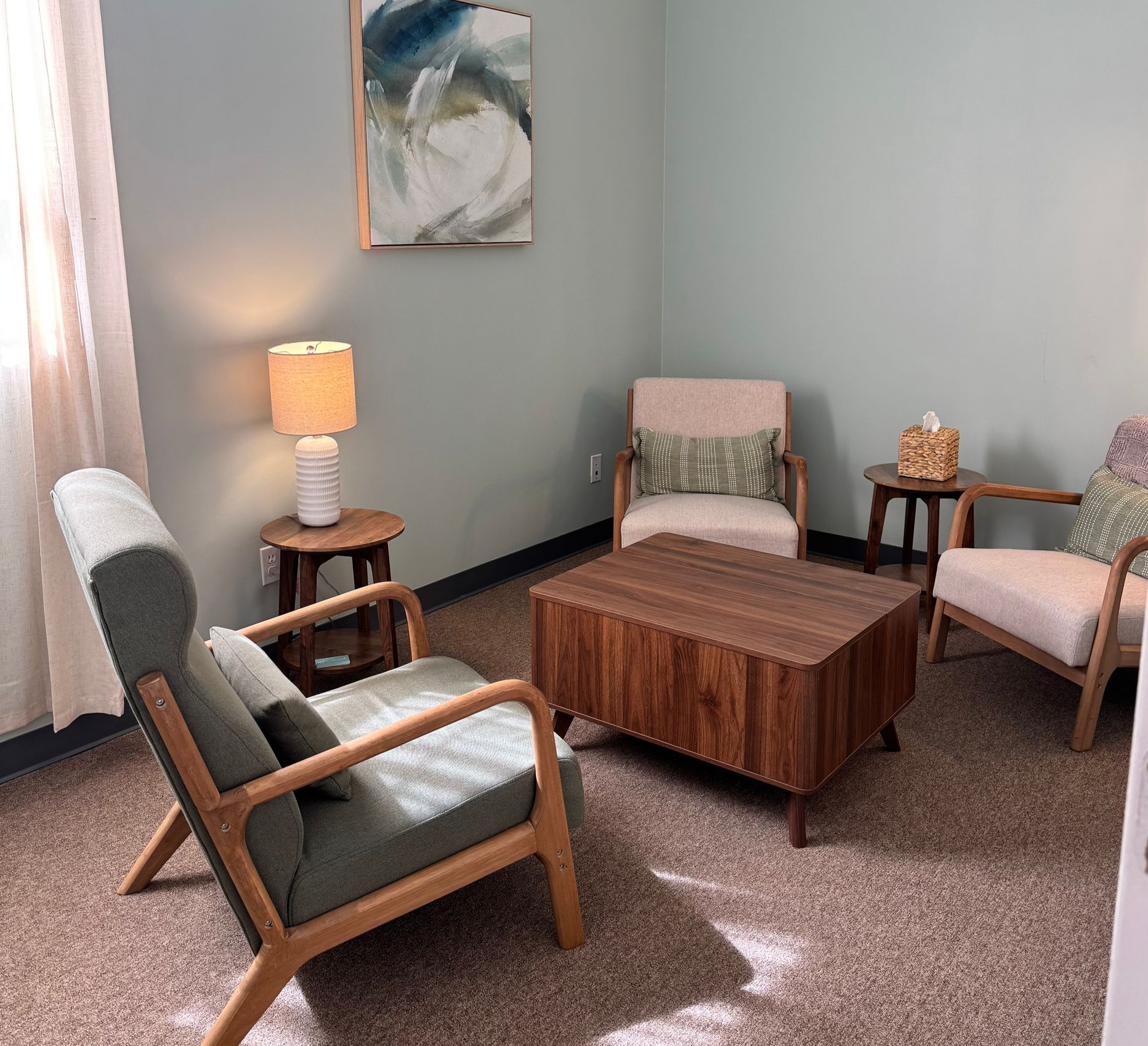 Cozy therapist's office