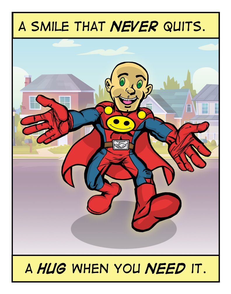 The Adventures of Superchum, World's Friendliest Superhero, Chapter 1 comic panel