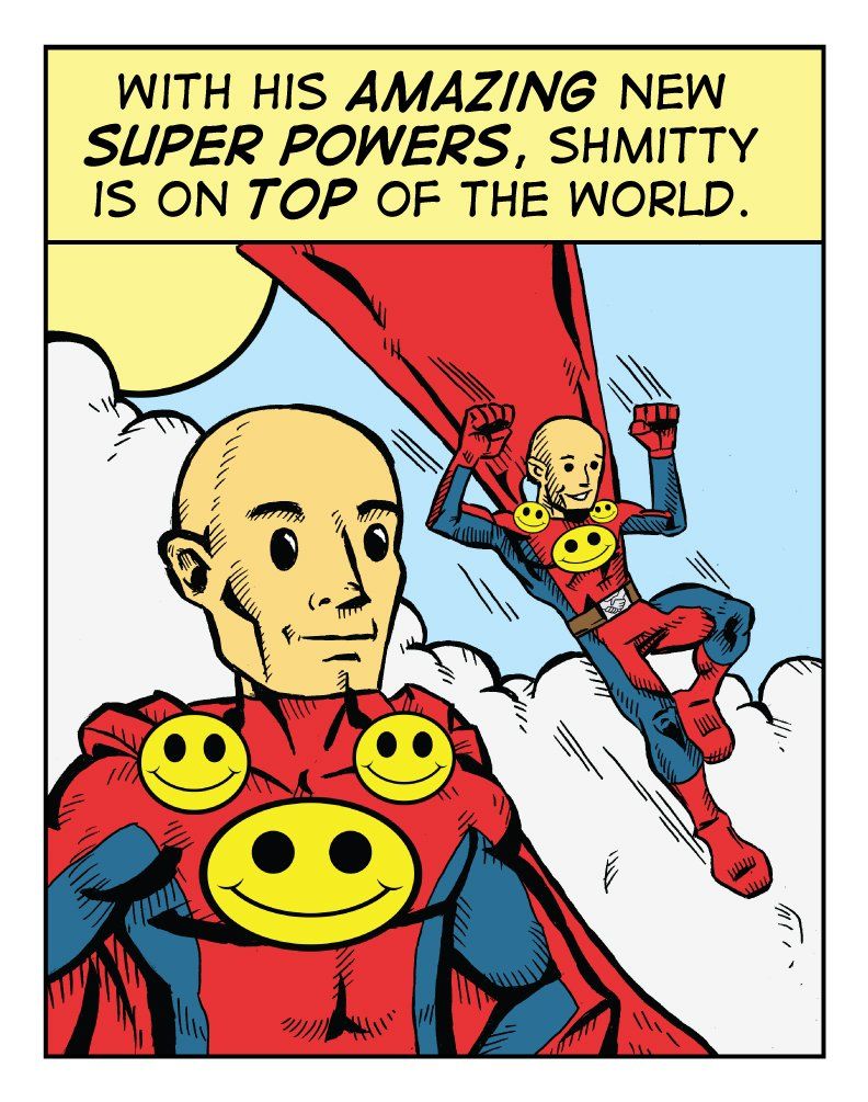 Superchum December comic strip