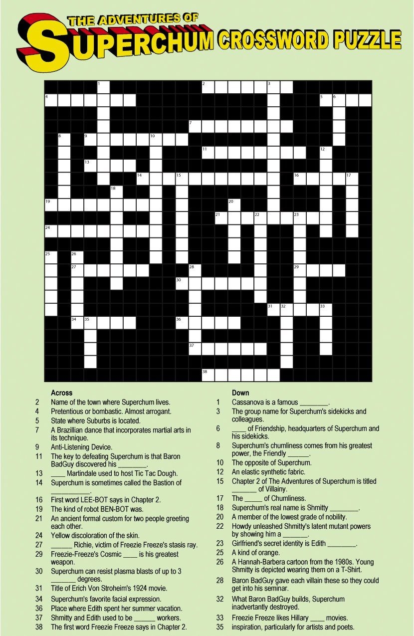 Superchum crossword puzzle