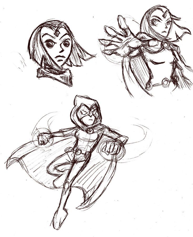 Raven sketches by Steve Myers