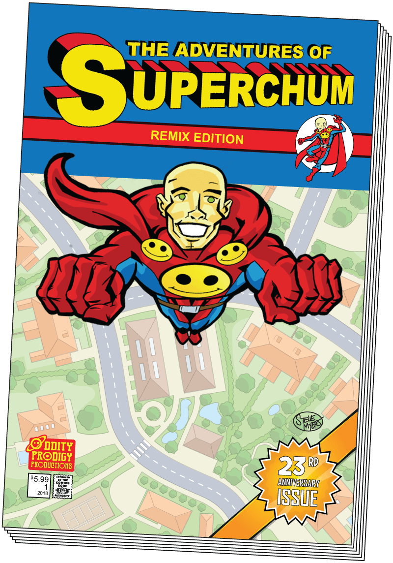 The Adventures of Superchum Remix Edition comic book cover