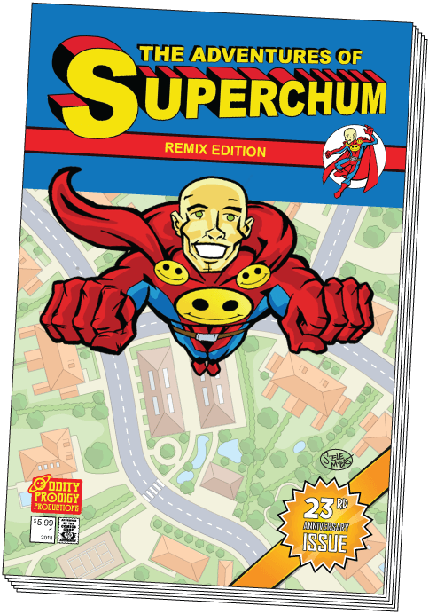 Cover to The Adventures of Superchum Remix Edition Comic Book