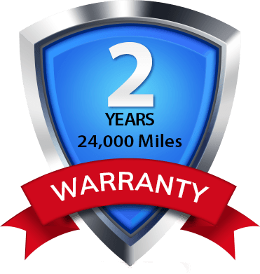 2 Years / 24,000 Miles Warranty badge
