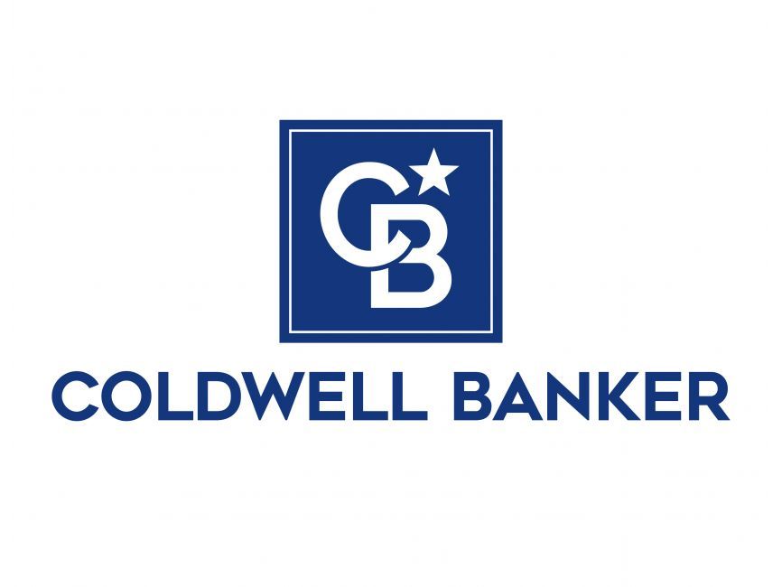 Coldwell Banker logo: blue square with white "CB" and star, with "COLDWELL BANKER" text below.