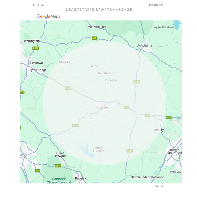 Map of catchment area