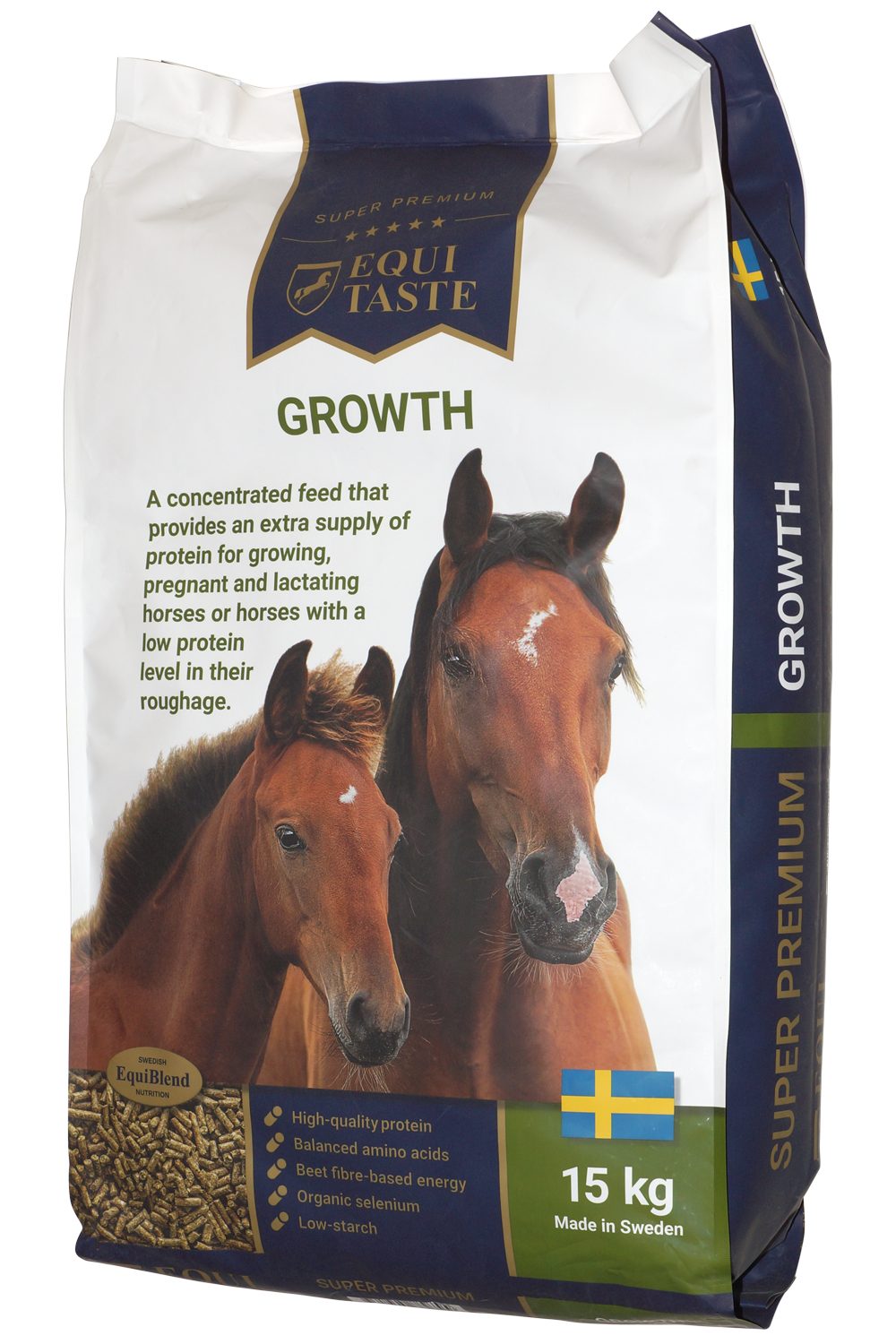 EquiTaste Growth – hestefoder, kraftfoder og tilskud til heste