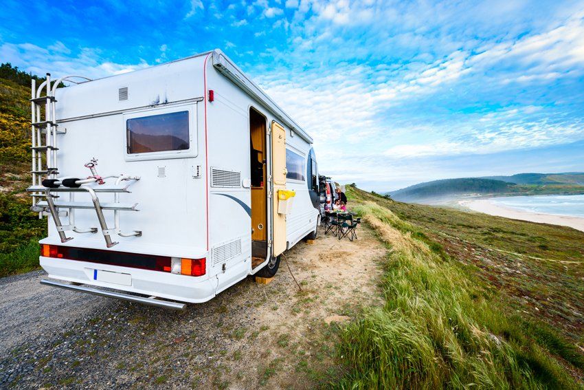 Motorhome Rv And Campervan Parked On A Beach — Haltom City, TX — AA Wrecker Service