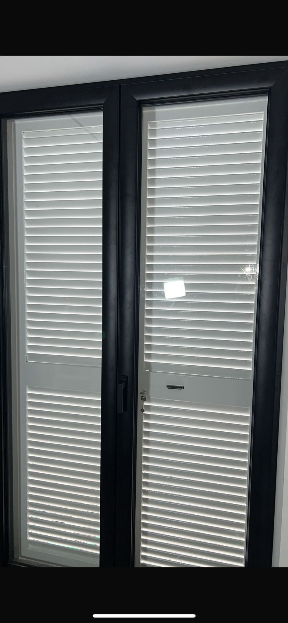 infissi interni in alluminio color ral nero