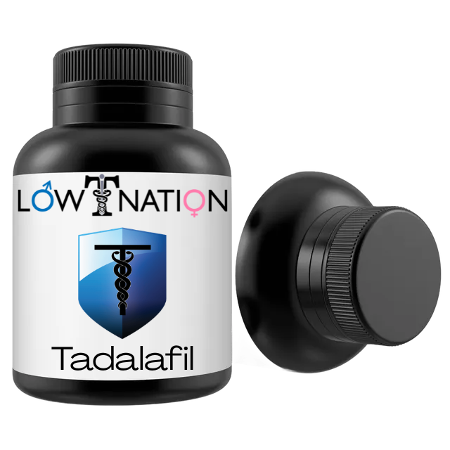Black supplement bottle with a white label and its black cap.