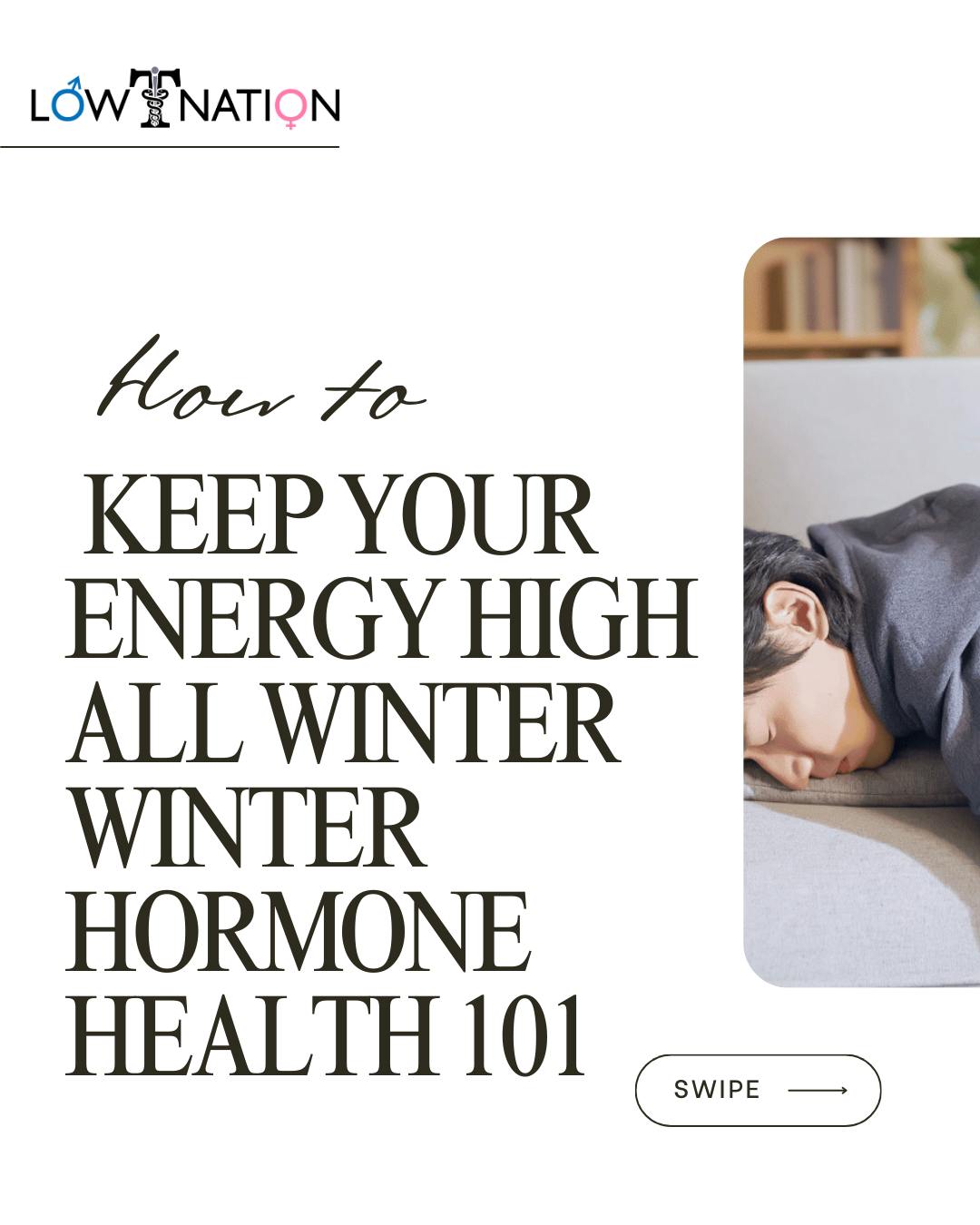 Winter hormone health tips showing why energy drops in cold weather and ways to boost testosterone 