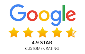 Google customer rating showing 4.9 out of 5 stars