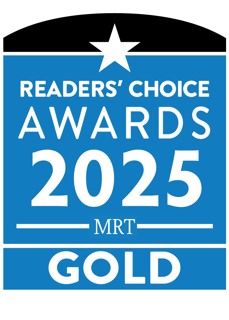 MRT Readers’ Choice Awards 2025 Gold badge for top roofing company
