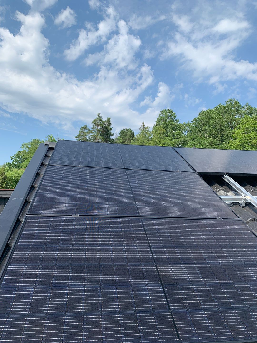 Soleller på tak i Skiftinge