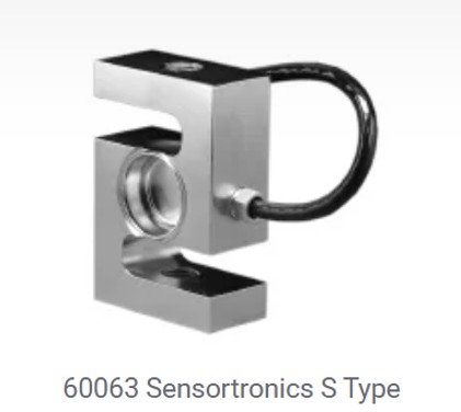 Célula de carga SensorTronics Tipo S, metálica, en forma de U con cable adjunto.