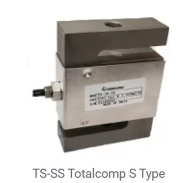 Célula de carga TS-SS Totalcomp Tipo S, acero inoxidable, con conector eléctrico.