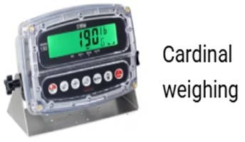 Báscula Cardinal que muestra 190 libras en una pantalla verde.