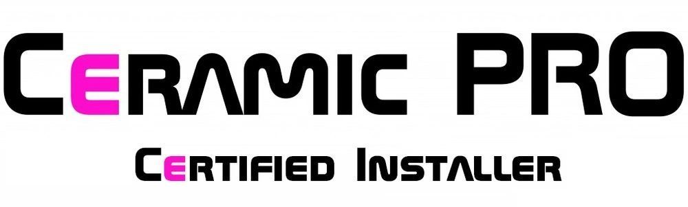 The logo for ceramic pro is a certified installer