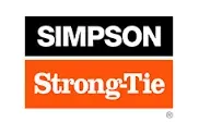 The logo for simpson strong tie is orange and black.