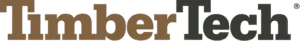 A blurred image of the word timbertech on a white background
