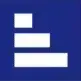 A blue background with three white squares on it. deck supply logo