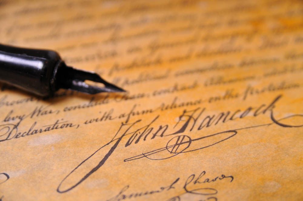 “John Hancock” signature