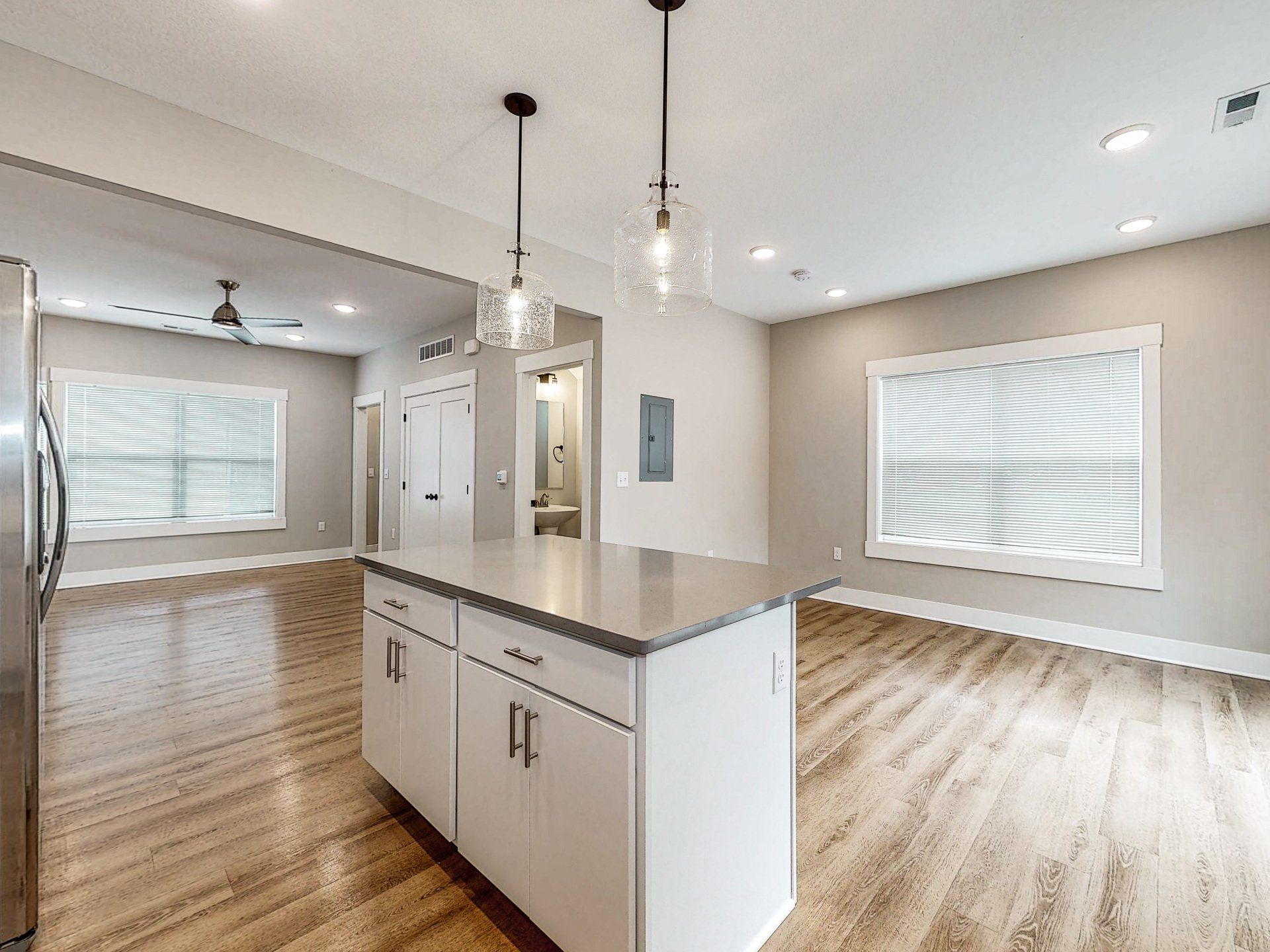 living room and kitchen