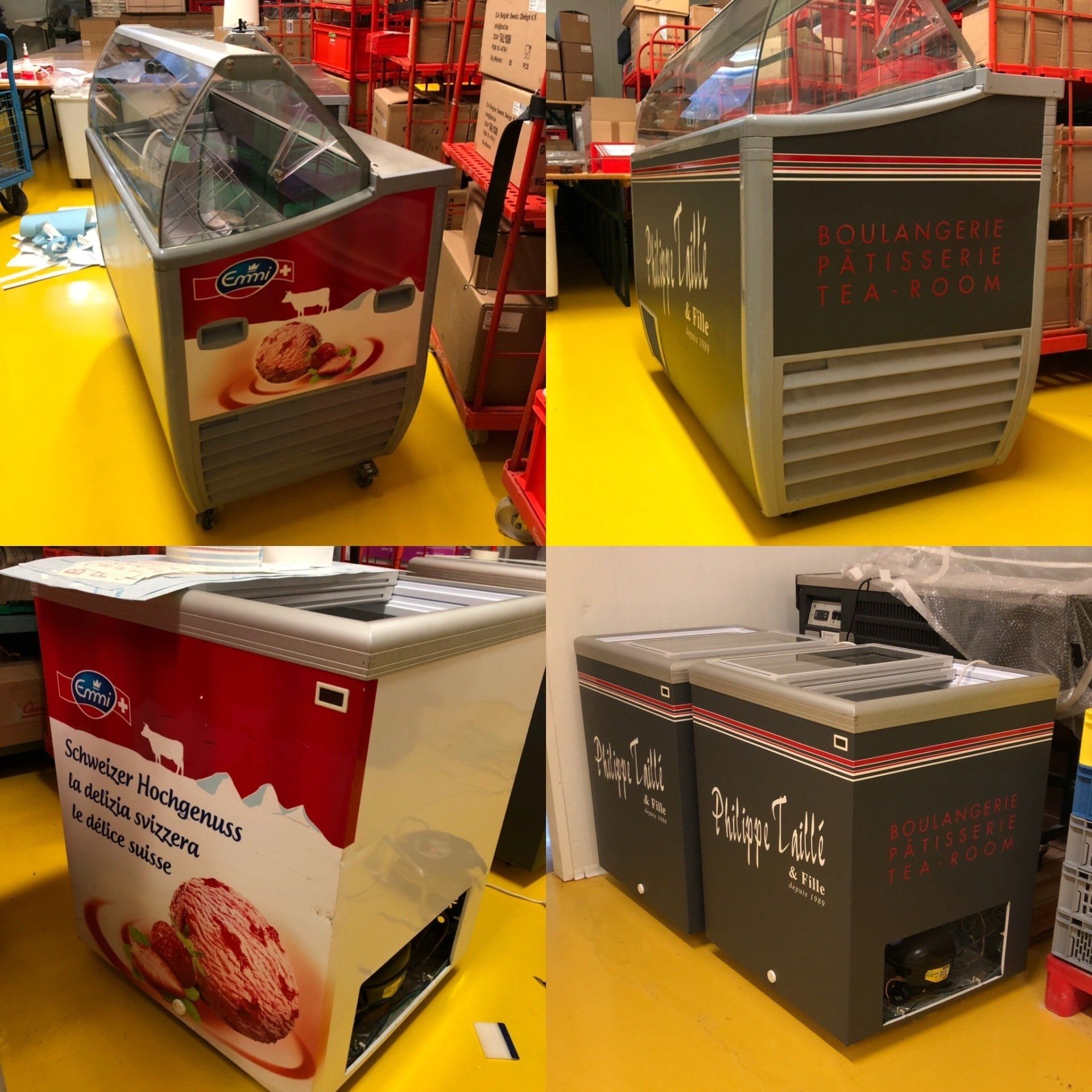 stickers sur machine