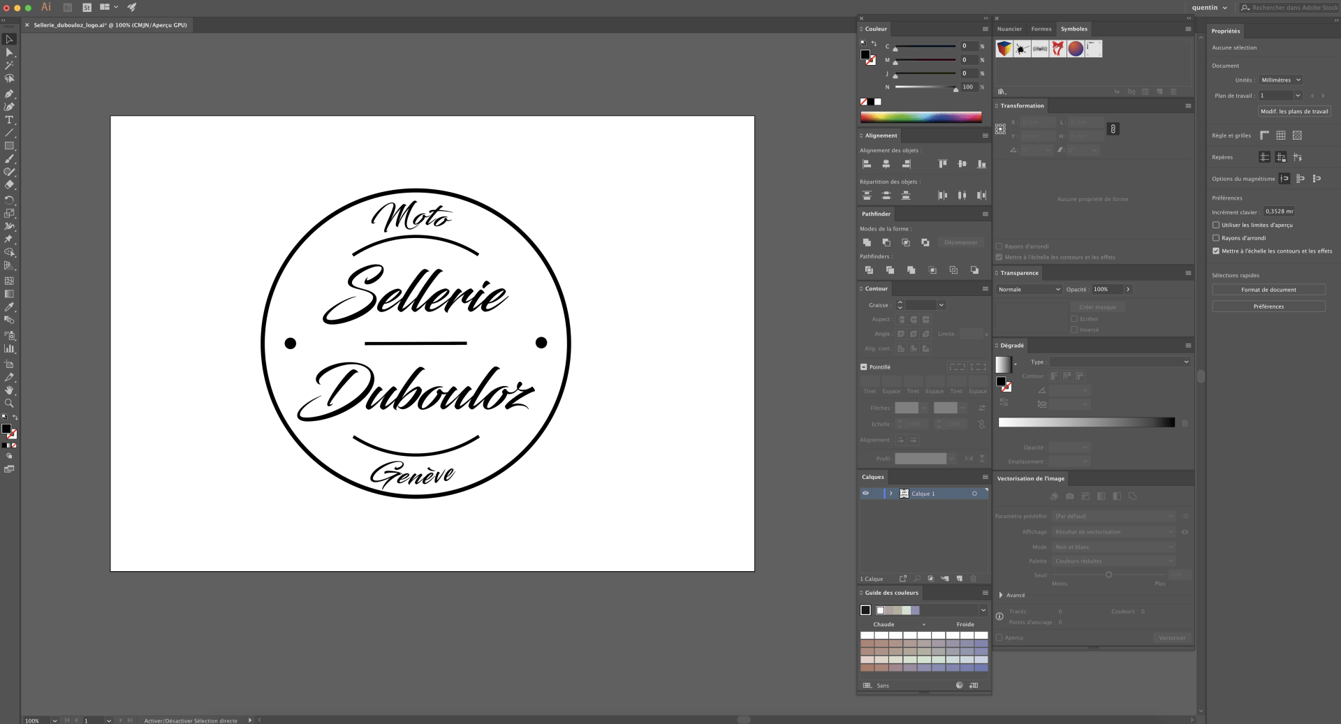 design de logo sur photoshop