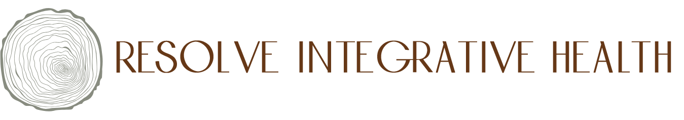Resolvi Integrative Health logo with a circular design and text.