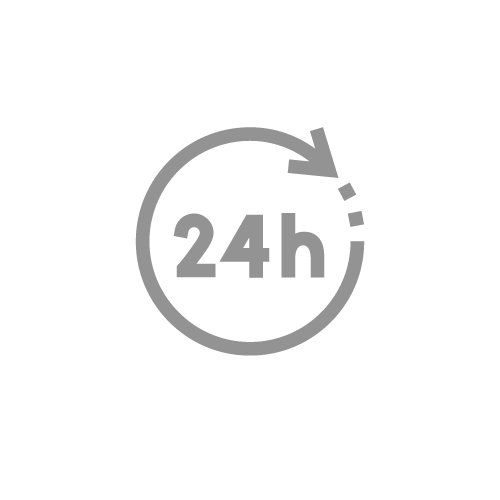 Grey circle with arrow,