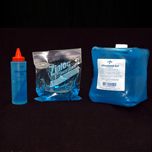 A bag of ziploc gel next to a gallon of gel