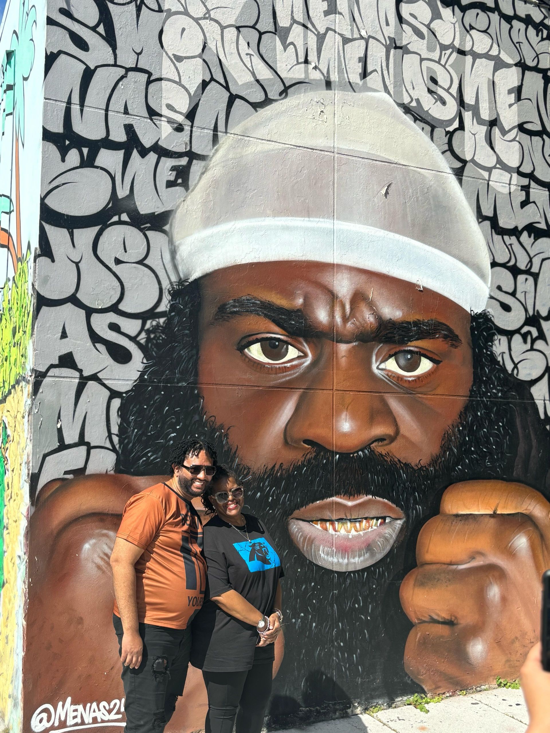 Kimbo Slice Mural in Wynwood on the bus tour in Miami