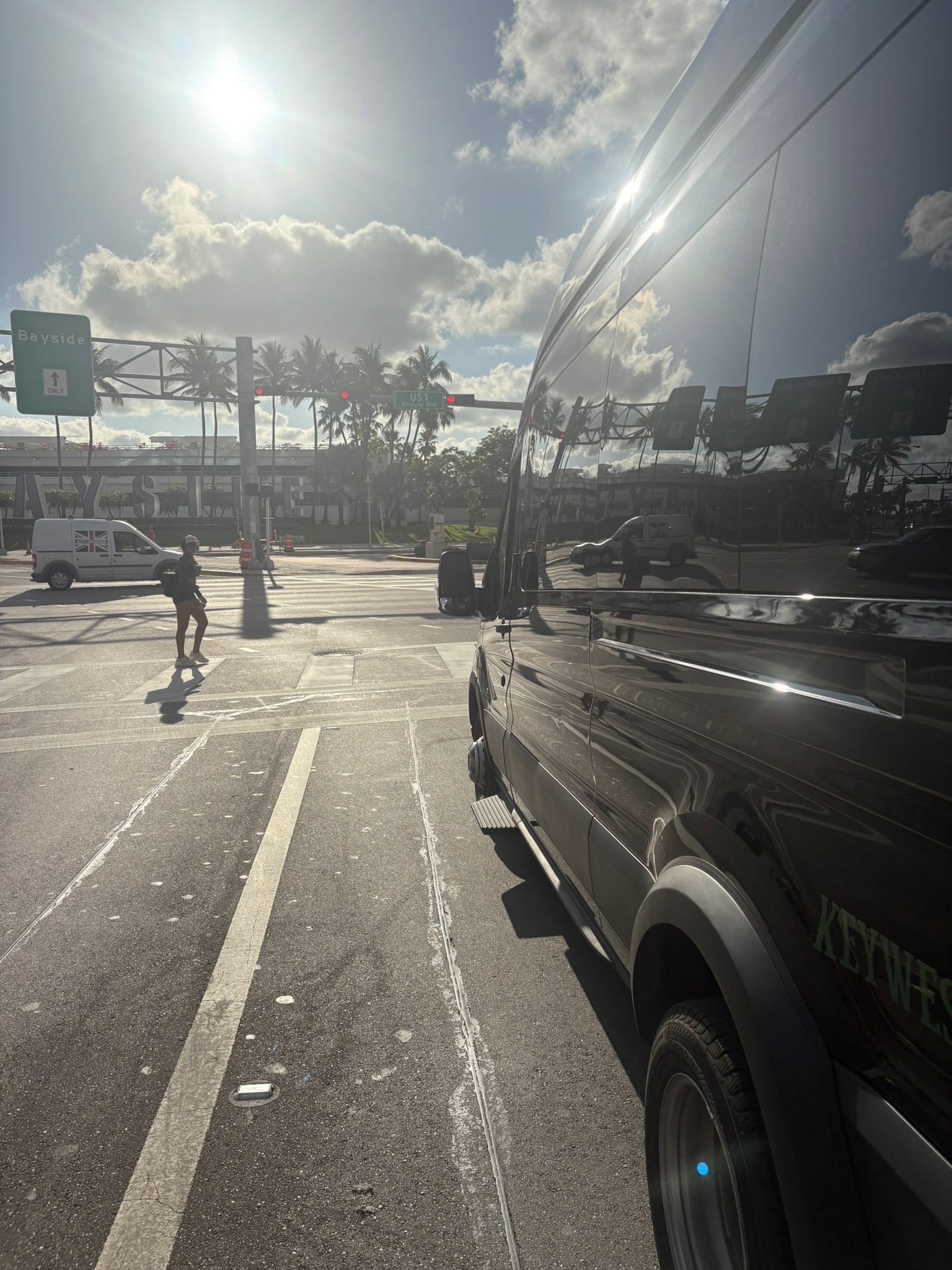 Black bus part of the fleet of Miami Tour Buses 