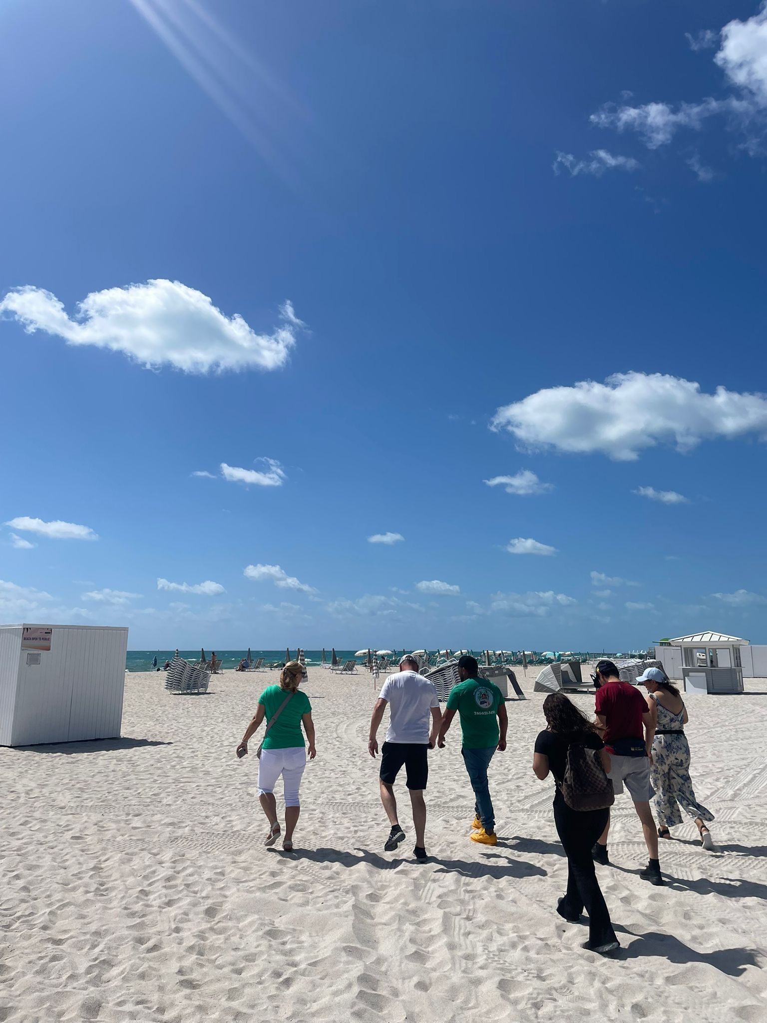 Only Miami Tour Bus give you beach access seen here on the 5 in 1 city bus tour
