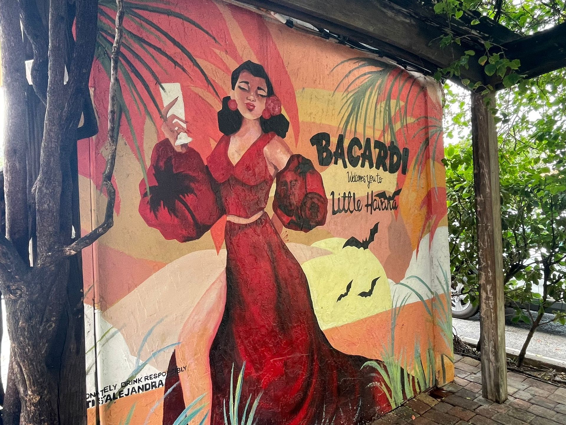 Bacardi girl Little Havana mural