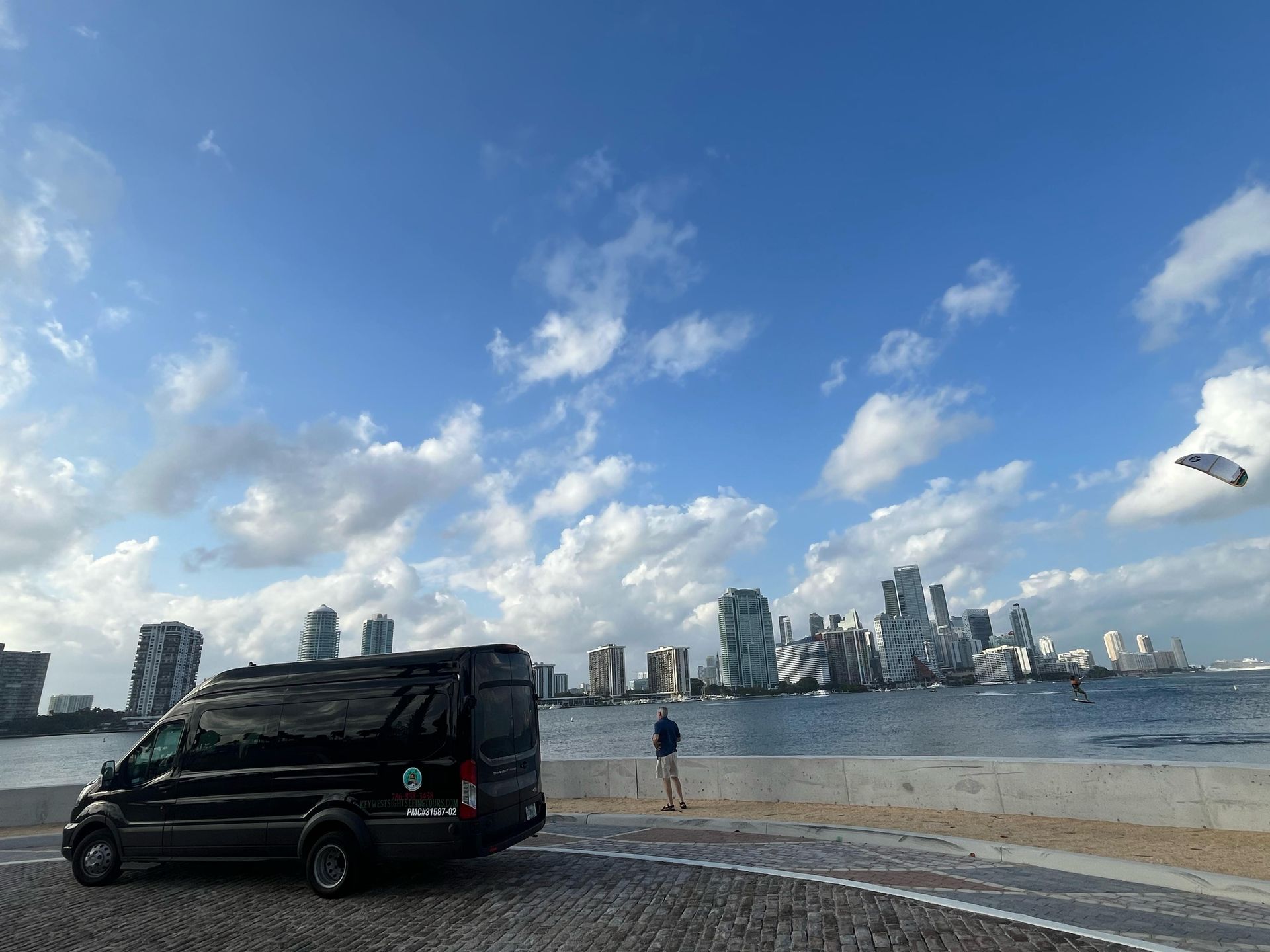 Panoramic view of the Miami skyline from the top sightseeing spot
