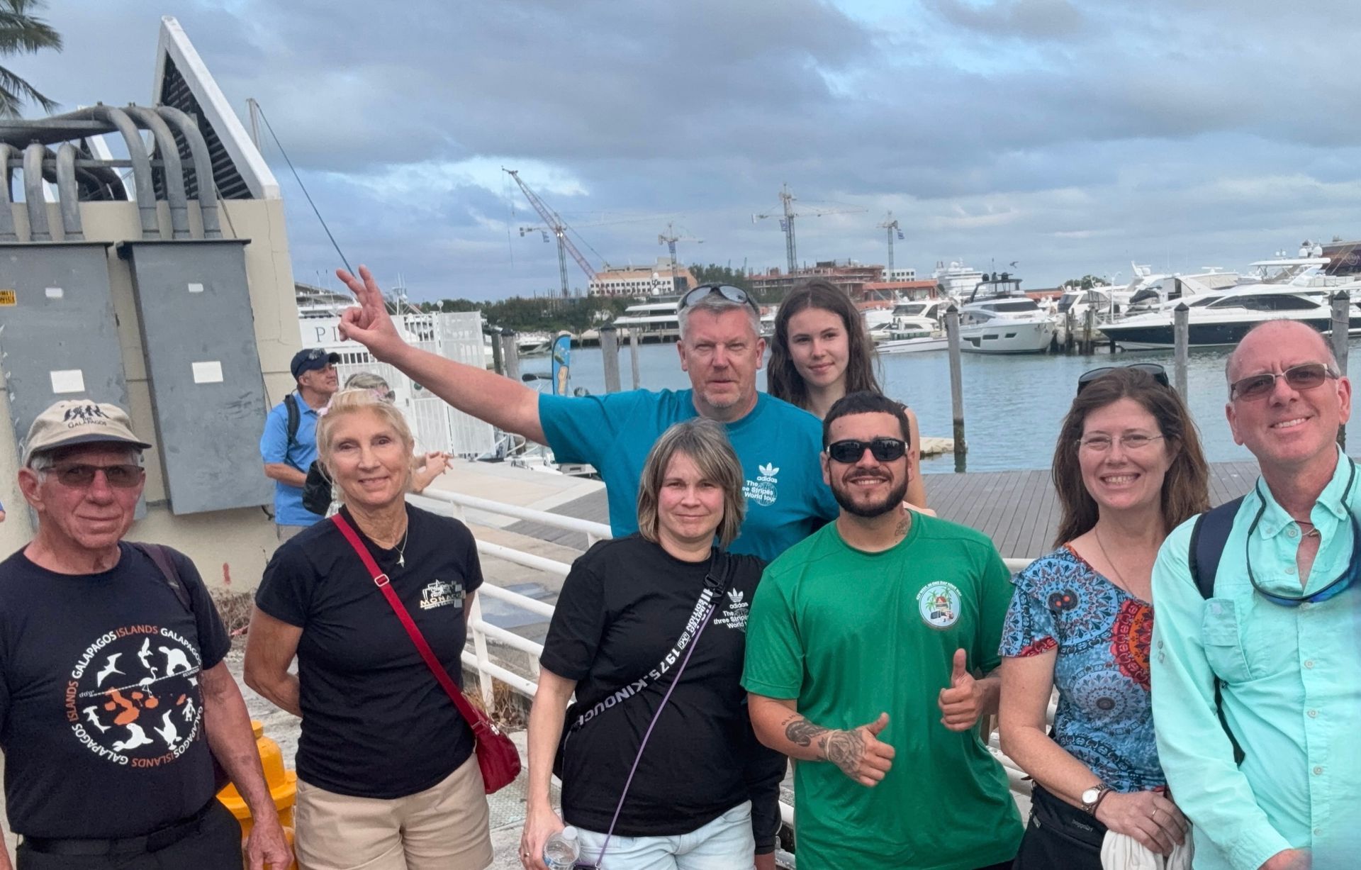 Happy turist before a Miami Boat Cruise 