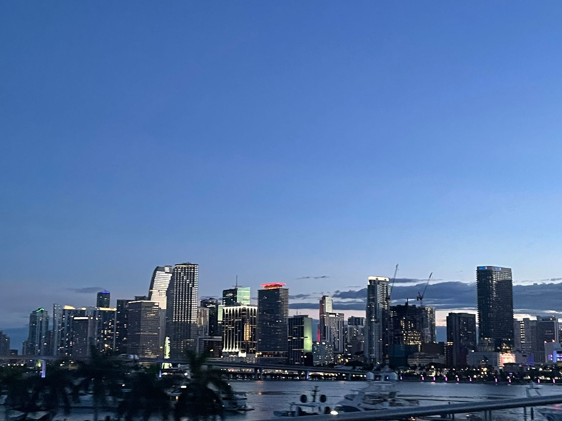 The Miami Skyline Sunset Spot during the Miami Night Tour