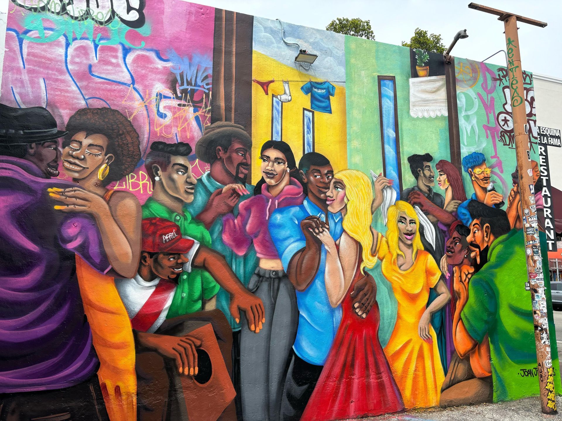 Little Havana Mural in the Miami Bus Tour Walking Tour