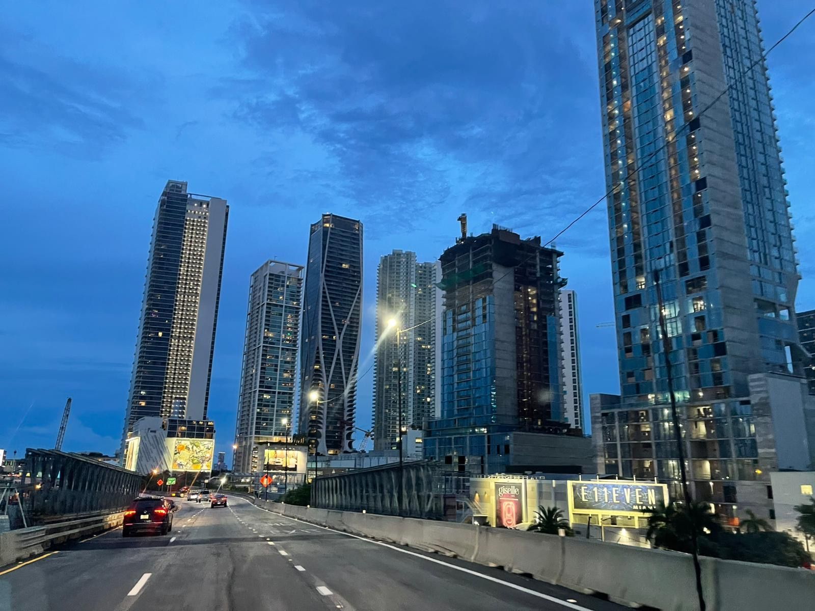 Miami Night Tour beautiful city lights of downtown Miami