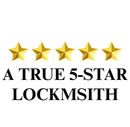 A logo for a true 5 star locksmith