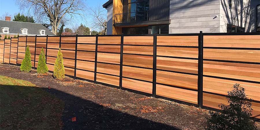 Modern Style Wood Fence in Macon GA